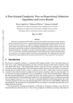 A Fine-Grained Complexity View on Propositional Abduction -- Algorithms and Lower Bounds