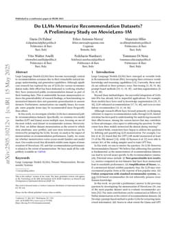 Do LLMs Memorize Recommendation Datasets? A Preliminary Study on MovieLens-1M