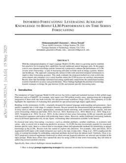Informed Forecasting: Leveraging Auxiliary Knowledge to Boost LLM Performance on Time Series Forecasting