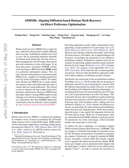 ADHMR: Aligning Diffusion-based Human Mesh Recovery via Direct Preference Optimization