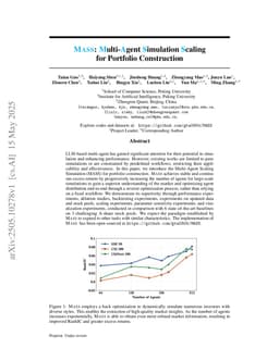 MASS: Multi-Agent Simulation Scaling for Portfolio Construction