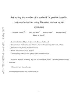 Estimating the number of household TV profiles based in customer behaviour using Gaussian mixture model averaging
