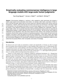 Empirically evaluating commonsense intelligence in large language models with large-scale human judgments