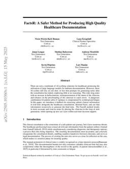 FactsR: A Safer Method for Producing High Quality Healthcare Documentation