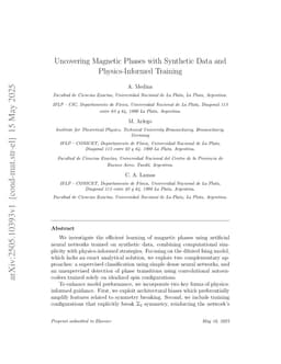 Uncovering Magnetic Phases with Synthetic Data and Physics-Informed Training