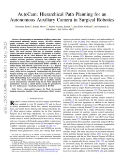 AutoCam: Hierarchical Path Planning for an Autonomous Auxiliary Camera in Surgical Robotics