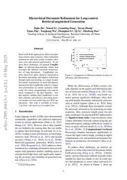 Hierarchical Document Refinement for Long-context Retrieval-augmented Generation