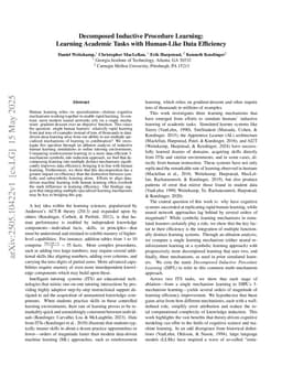 Decomposed Inductive Procedure Learning: Learning Academic Tasks with Human-Like Data Efficiency