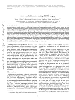 Score-based diffusion nowcasting of GOES imagery