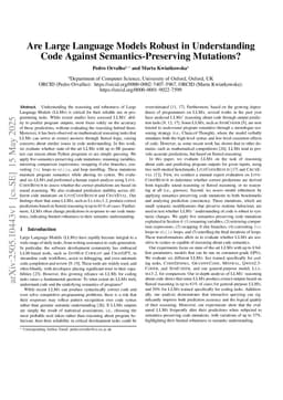 Are Large Language Models Robust in Understanding Code Against Semantics-Preserving Mutations?