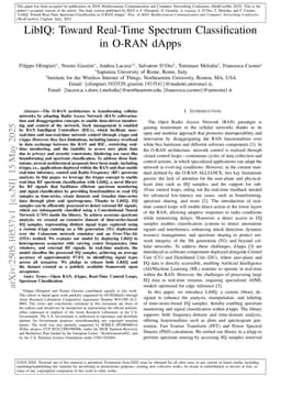 LibIQ: Toward Real-Time Spectrum Classification in O-RAN dApps