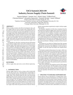 S3C2 Summit 2024-09: Industry Secure Software Supply Chain Summit