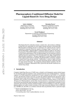 Pharmacophore-Conditioned Diffusion Model for Ligand-Based De Novo Drug Design