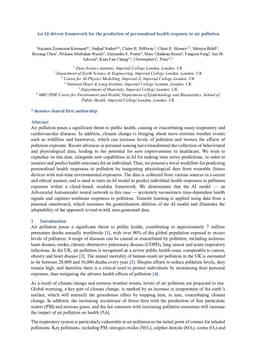 An AI-driven framework for the prediction of personalised health response to air pollution