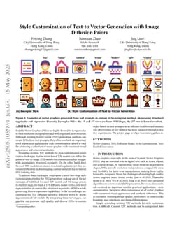 Style Customization of Text-to-Vector Generation with Image Diffusion Priors