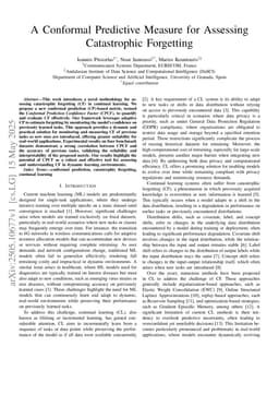 A Conformal Predictive Measure for Assessing Catastrophic Forgetting