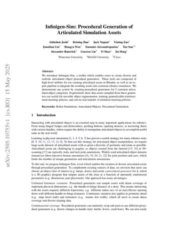 Infinigen-Sim: Procedural Generation of Articulated Simulation Assets