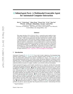 InfantAgent-Next: A Multimodal Generalist Agent for Automated Computer Interaction