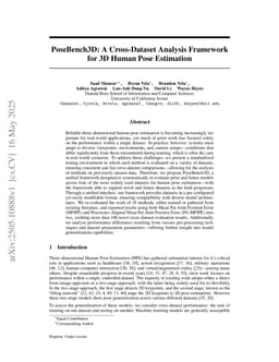 PoseBench3D: A Cross-Dataset Analysis Framework for 3D Human Pose Estimation