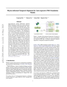 Physics-informed Temporal Alignment for Auto-regressive PDE Foundation Models