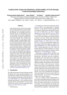 GenKnowSub: Improving Modularity and Reusability of LLMs through General Knowledge Subtraction
