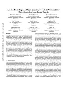 Let the Trial Begin: A Mock-Court Approach to Vulnerability Detection using LLM-Based Agents