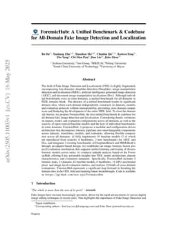 ForensicHub: A Unified Benchmark & Codebase for All-Domain Fake Image Detection and Localization