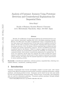 Analysis of Customer Journeys Using Prototype Detection and Counterfactual Explanations for Sequential Data