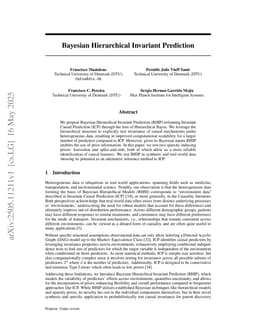 Bayesian Hierarchical Invariant Prediction