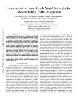 Learning traffic flows: Graph Neural Networks for Metamodelling Traffic Assignment