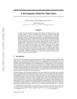 A Set-Sequence Model for Time Series
