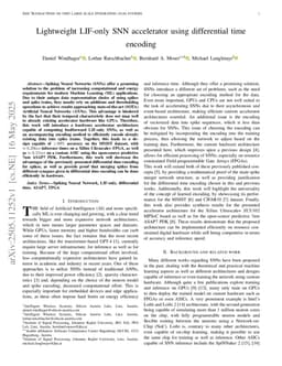 Lightweight LIF-only SNN accelerator using differential time encoding