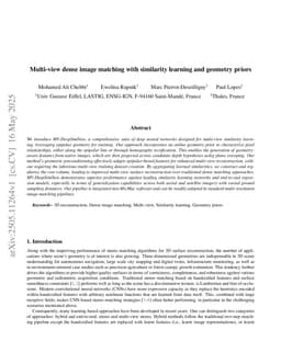 Multi-view dense image matching with similarity learning and geometry priors