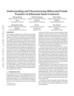 Understanding and Characterizing Obfuscated Funds Transfers in Ethereum Smart Contracts