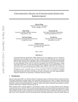 Convergence Rates of Constrained Expected Improvement