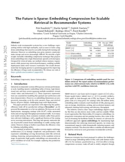 The Future is Sparse: Embedding Compression for Scalable Retrieval in Recommender Systems