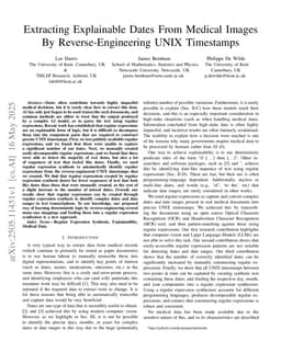 Extracting Explainable Dates From Medical Images By Reverse-Engineering UNIX Timestamps
