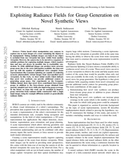Exploiting Radiance Fields for Grasp Generation on Novel Synthetic Views