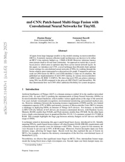msf-CNN: Patch-based Multi-Stage Fusion with Convolutional Neural Networks for TinyML