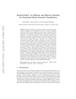 BrainNetMLP: An Efficient and Effective Baseline for Functional Brain Network Classification