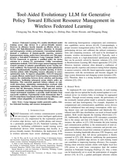 Tool-Aided Evolutionary LLM for Generative Policy Toward Efficient Resource Management in Wireless Federated Learning