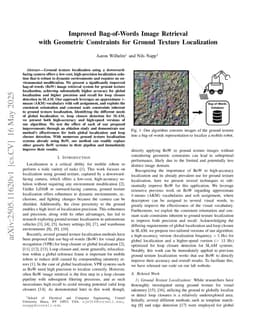 Improved Bag-of-Words Image Retrieval with Geometric Constraints for Ground Texture Localization