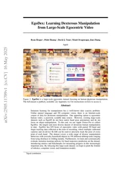 EgoDex: Learning Dexterous Manipulation from Large-Scale Egocentric Video