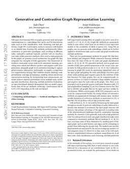 Generative and Contrastive Graph Representation Learning