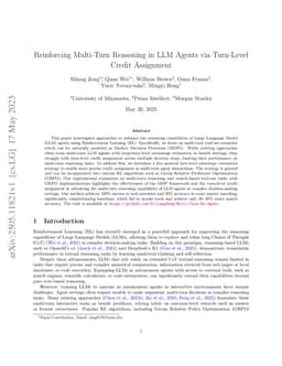 Reinforcing Multi-Turn Reasoning in LLM Agents via Turn-Level Credit Assignment