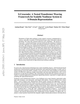 S-Crescendo: A Nested Transformer Weaving Framework for Scalable Nonlinear System in S-Domain Representation