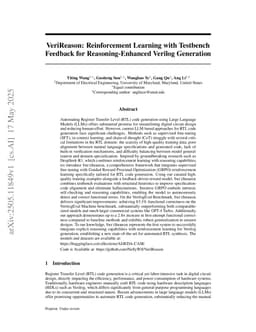 VeriReason: Reinforcement Learning with Testbench Feedback for Reasoning-Enhanced Verilog Generation