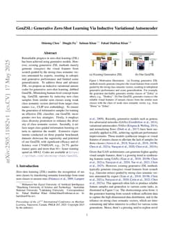 GenZSL: Generative Zero-Shot Learning Via Inductive Variational Autoencoder