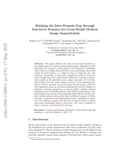 Bridging the Inter-Domain Gap through Low-Level Features for Cross-Modal Medical Image Segmentation