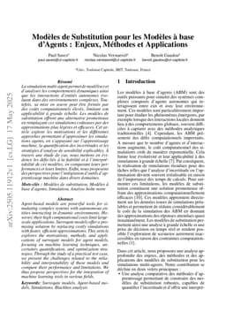 Modèles de Substitution pour les Modèles à base dÁgents : Enjeux, Méthodes et Applications
